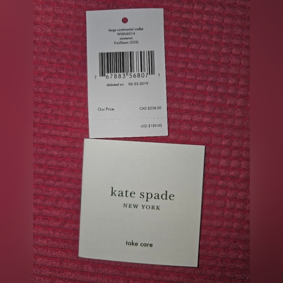 Kate Spade Purple/Violet Wallet BRAND NEW - Picture 4 of 5